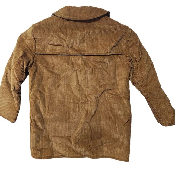 Debbie Leigh Coat Woman's 17/18 Brown Corduroy gold buttons tailored in Japan - Picture 2 of 5